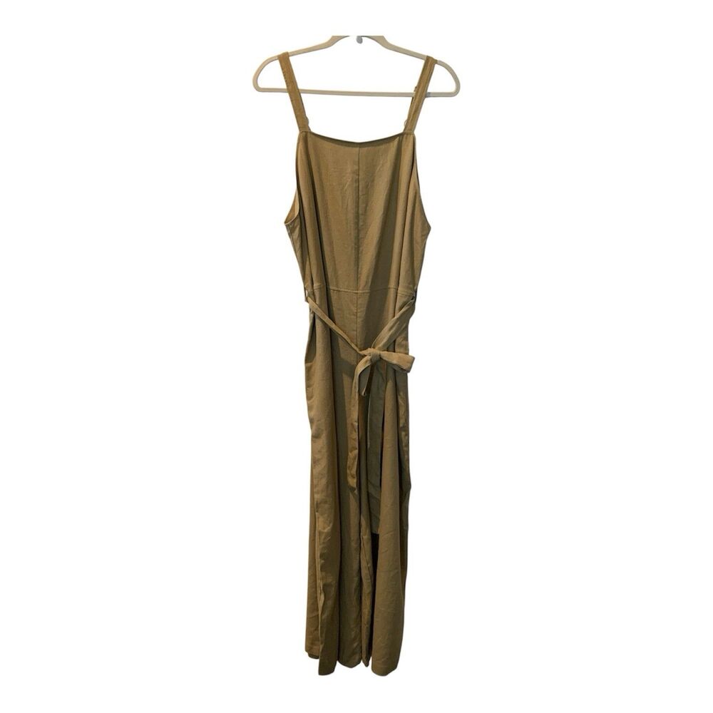 Mossimo Women’s Wide Leg Brown Paper Overalls with Tie Waist Size XXL NWT